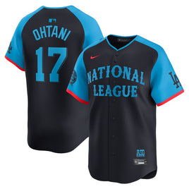 Men's XL National League #17 Shohei Ohtani Navy 2024 MLB All-Star Game Limited Player Jersey