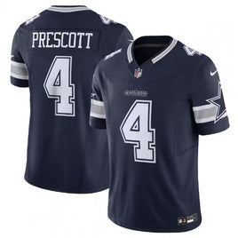 XL Men's Dallas Cowboys #4 Dak Prescott Navy 2023 F.U.S.E. Vapor Limited Stitched Football Jersey