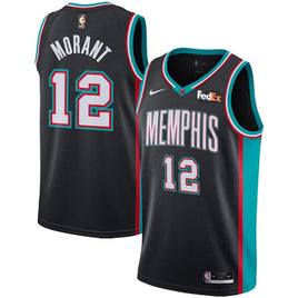 XL Men's Memphis Grizzlies #12 Ja Morant 2021 Black Swingman Stitched NBA Jersey
